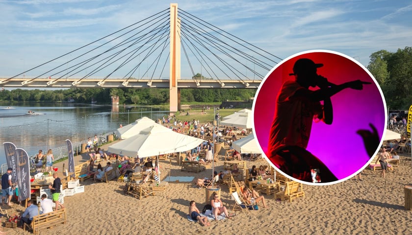 HotSpot Beach Bar; w kółku artysta na scenie