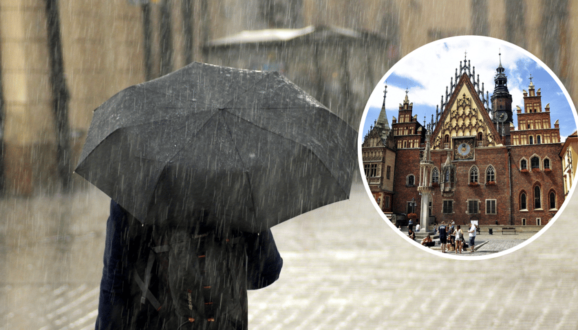 Ulewa nad Wrocławiem. Możliwe też burze z gradem i silny wiatr (ALERT RCB, OSTRZEŻENIE IMGW)