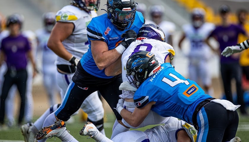 Zawodnicy Panthers Wrocław podczas meczu