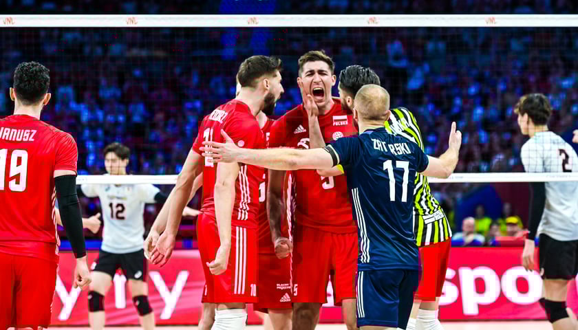 Siatkarze polskiej reprezentacji. 