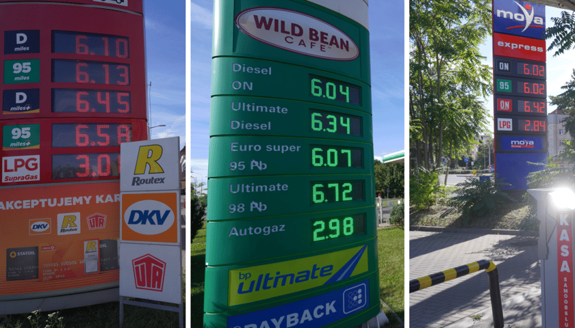 Ceny na stacjach paliw we Wrocławiu - dane z 20 września 2023 roku