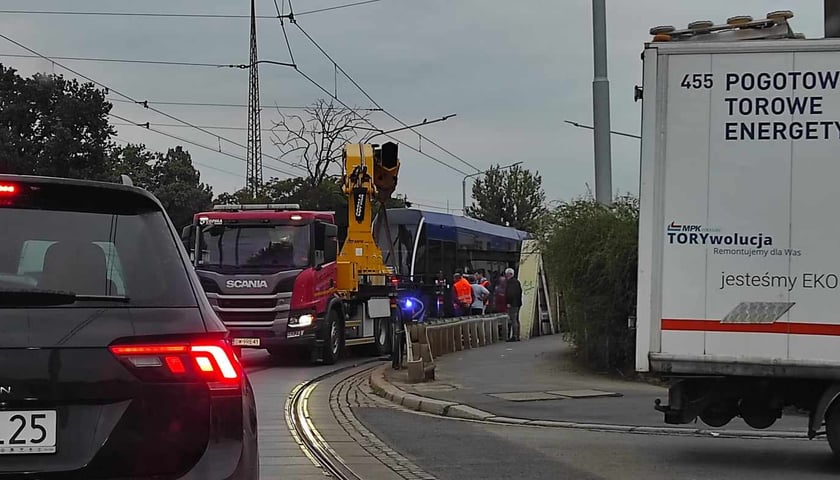 Awaria tramwaju na moście Trzebnickim