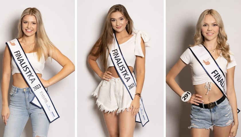 Finalistki konkursu Polska Miss Nastolatek 2023. Od lewej: Martyna Brezdeń, Aleksandra Brzózka, Klaudia Radtke