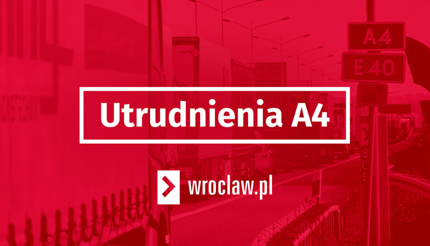 Tablica informacyjna: utrudnienia na A4