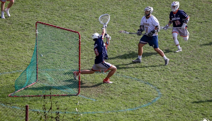 Kosynierzy Wrocław podczas treningów, meczów w lacrosse