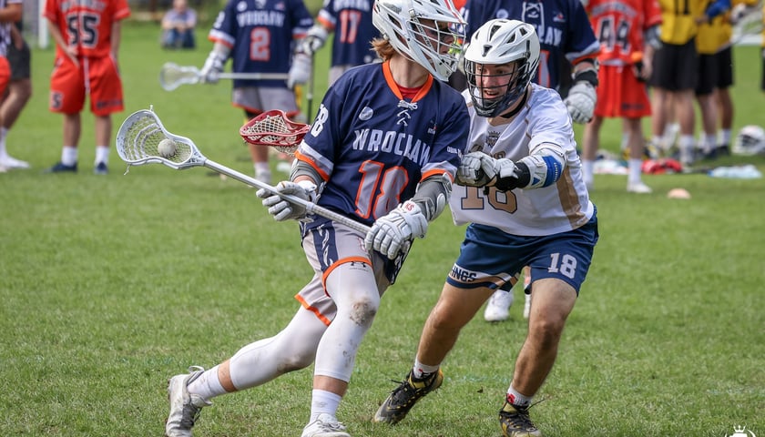 Kosynierzy Wrocław podczas treningów, meczów w lacrosse