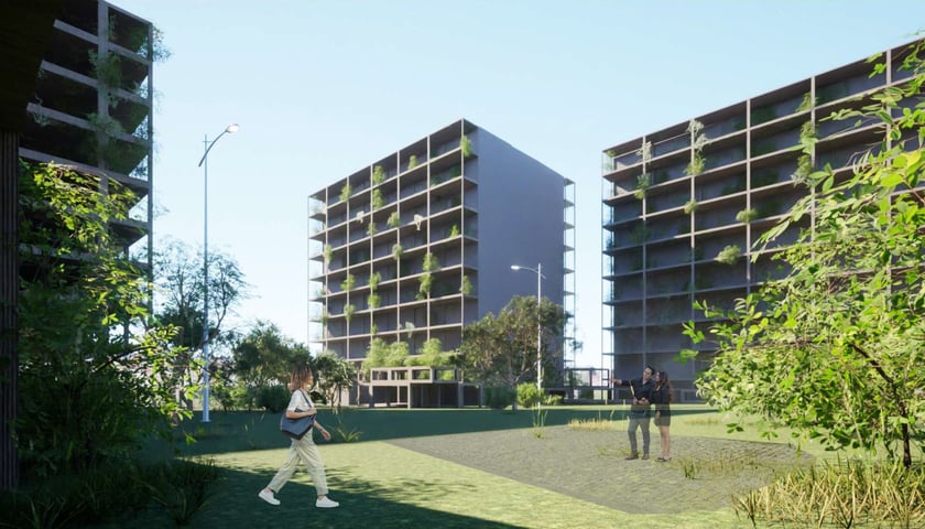 Projekt "Wittigowo Growth" z zielonymi tarasami