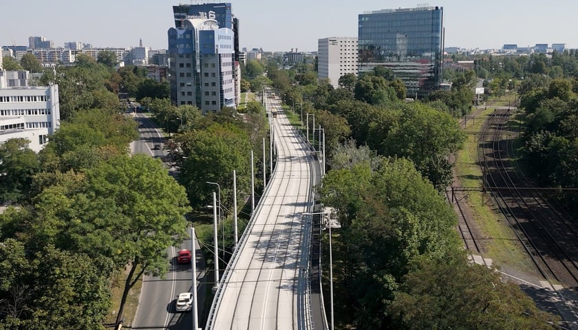 Na zdjęciu widok z lotu ptaka na TAT na Nowy Dwór.