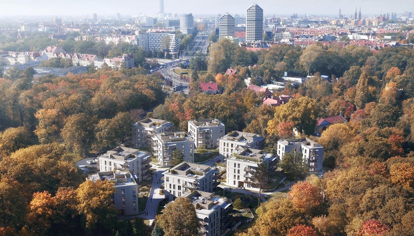Wizualizacja Apartamentów przy Parku Szczytnickim w widoku panoramicznym