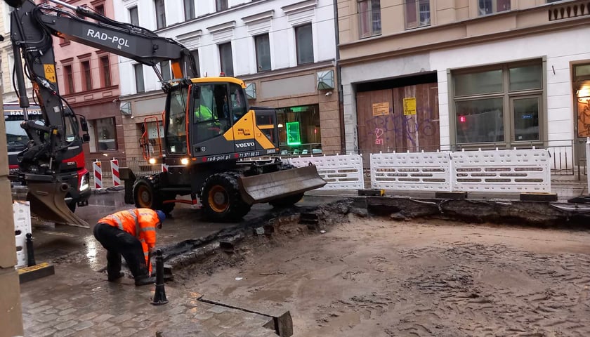 Ul. Ruska - prace po awarii wodociągowej