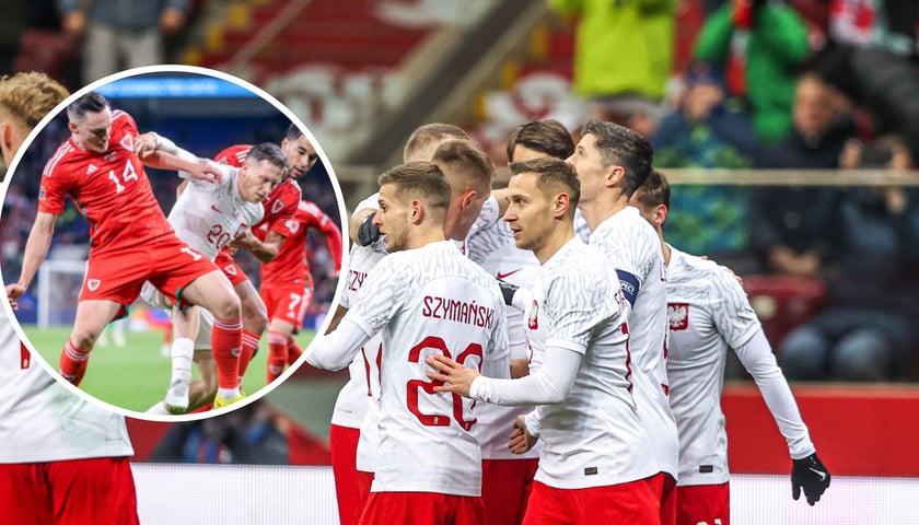 Polscy i walijscy piłkarze podczas meczu. Czy te dwie drużyny zmierzą się w finale baraży do Euro 2024?