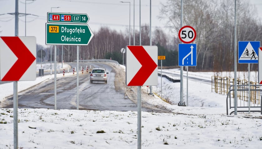 Istniejący fragment Wschodniej Obwodnicy Leśnicy. 