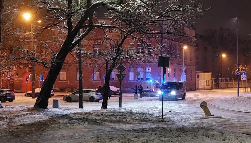 Miejsce postrzelenia policjanta - ul. Sudecka we Wrocławiu