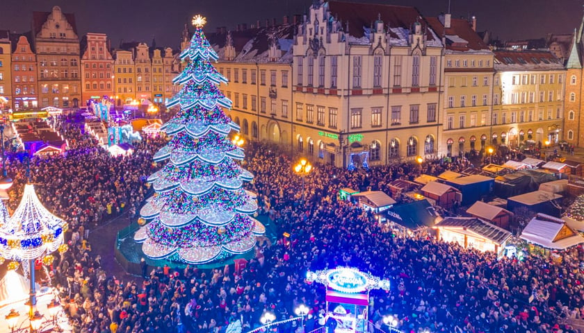 Choinka na wrocławskim rynku, 6 grudnia 2023