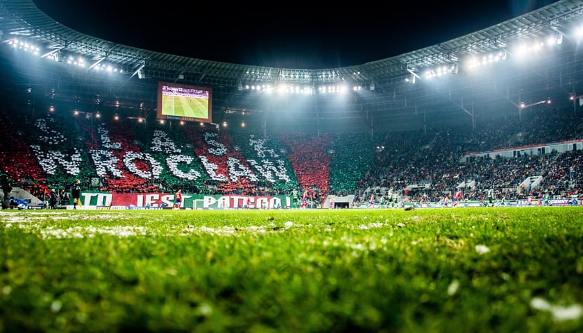 Kibice na meczach Śląska Wrocław na Tarczyński Arenie podczas rundy jesiennej sezonu 2023/2024
