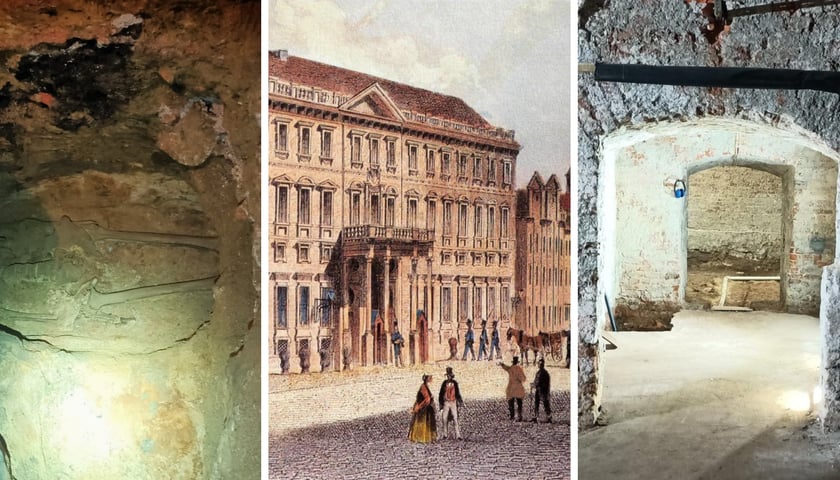 Pod dawnym pałacem Hatzfeldów odkryto miejsce pochówku. W środku historyczny wizerunek pałacu Hatzfeldów ze zbiorów fotopolska.pl
