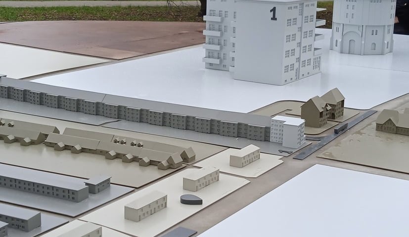 <p>Makieta historycznego Osiedla Gazownik&oacute;w&nbsp;</p>