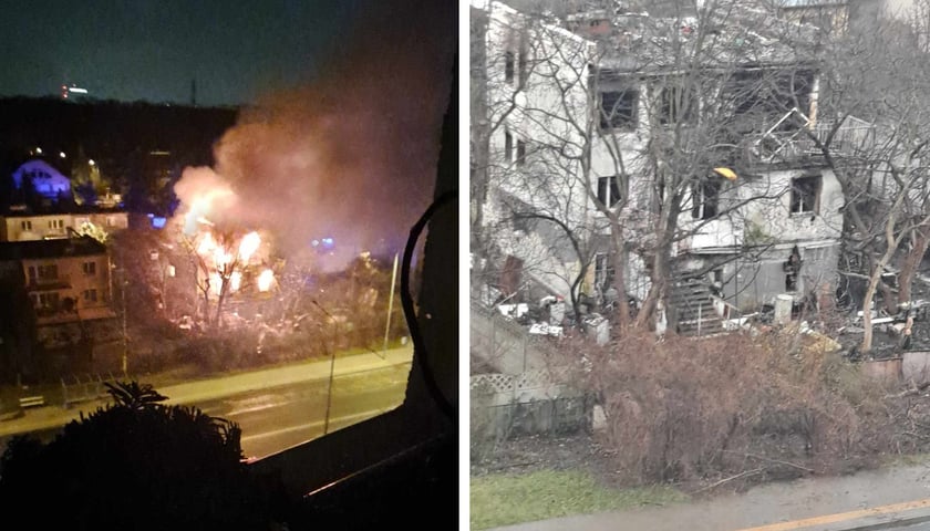 Pożar domu na Kozanowie
