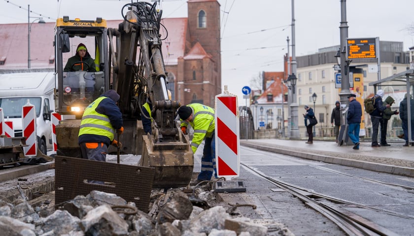 Prace torowe na placu Bema, 13.01.2024