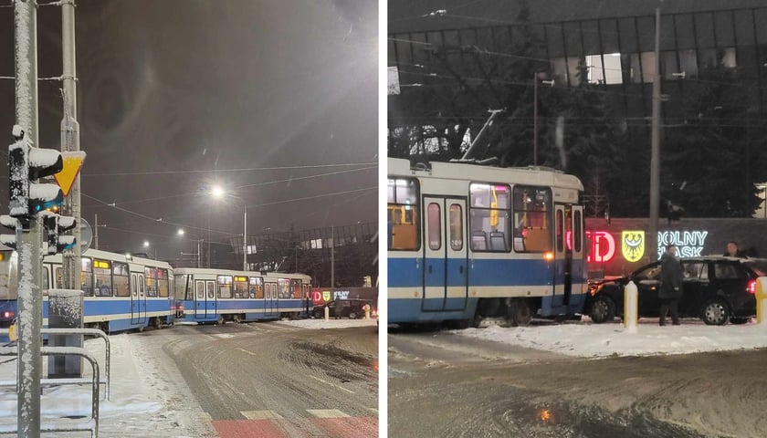 Samochód osobowy zderzył się z tramwajem na ul. Legnickiej