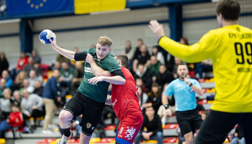 Piłka ręczna, zdjęcie z meczu Śląska z Żukowem