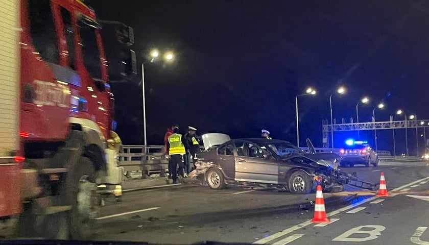 Kolizja na ul. Krzywoustego we Wrocławiu