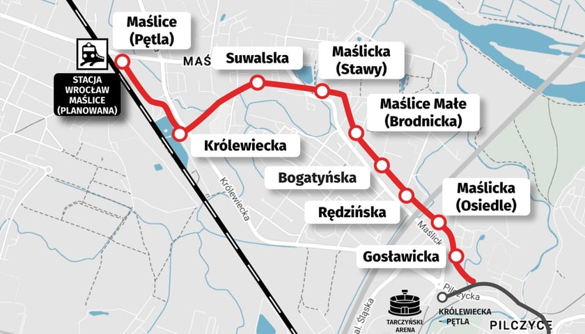 Trasa tramwajowa na Maślice