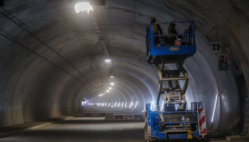 Budowana trasa S3 Bolków - Kamienna Góra na Dolnym Śląsku, luty 2024