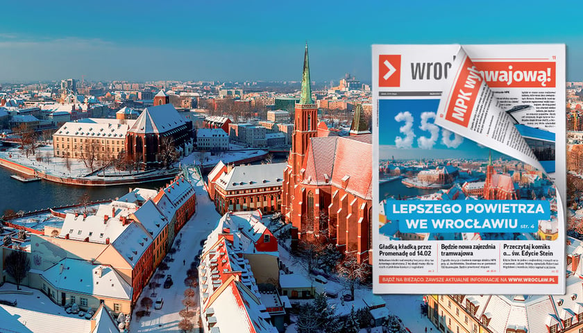 Zimowa panorama Wrocławia