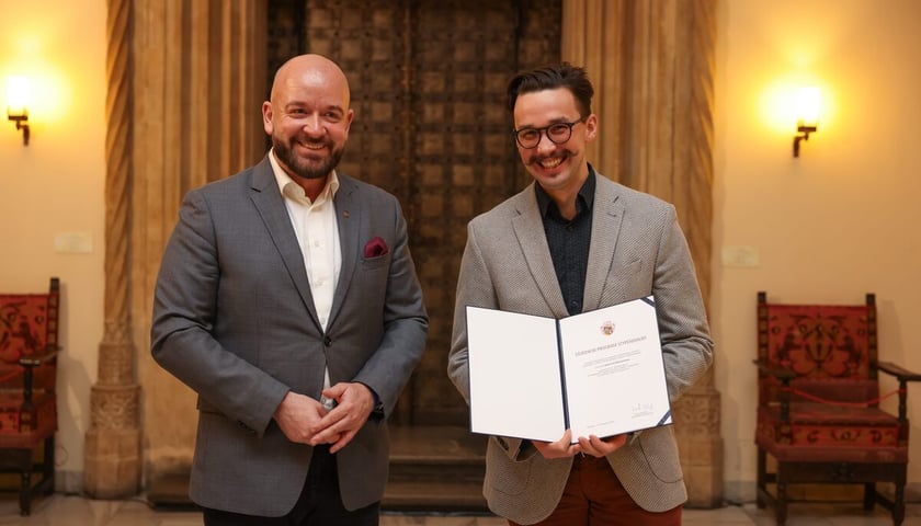 Uroczystość wręczenia dyplomów laureatom Studenckiego Programu Stypendialnego. Wrocław, 21 lutego 2024