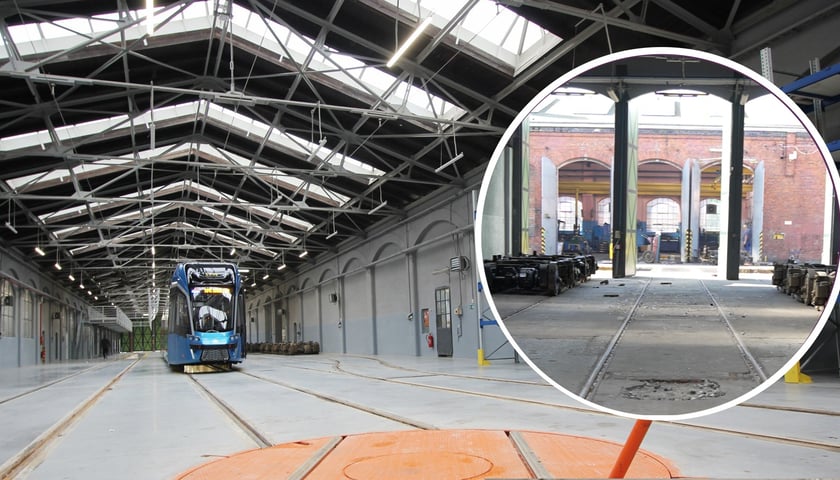 Zajezdnia tramwajowa „Gaj” przed i po remoncie. Zobaczcie, jak się zmieniła! (FILM, ZDJĘCIA)