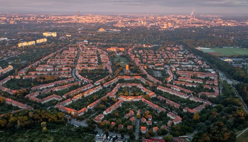 Sępolno współcześnie, widok z drona