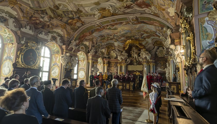 Uroczystość akademicka w Auli Leopoldyńskiej, zdjęcie ilustracyjne