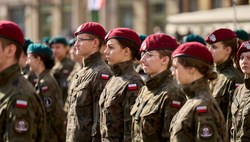 Uroczystość nadania sztandaru 4. Regionalnej Bazie Logistycznej Wojska Polskiego. Wrocław, 15.03.2024