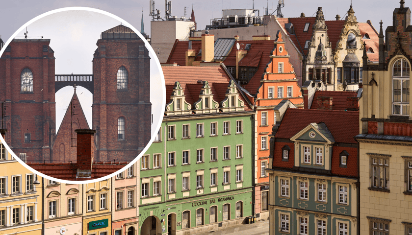 Widok na Rynek i okolice z kamienicy Pod Złotym Słońcem.