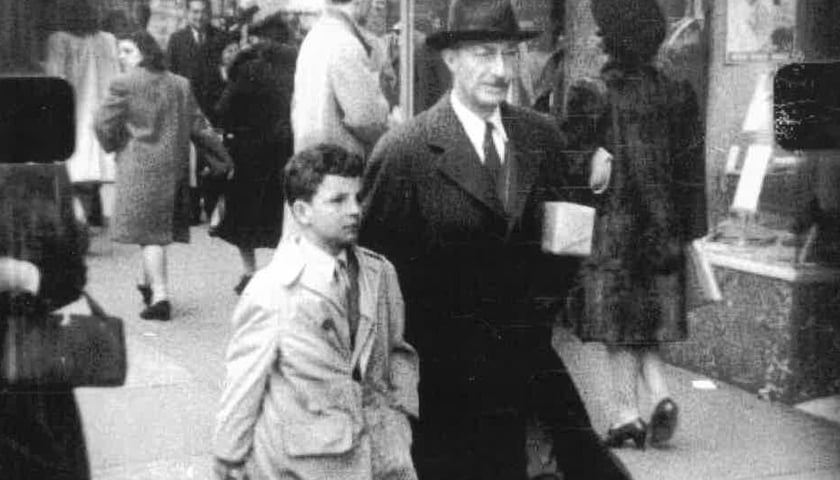 Ludwik Rajchman z wnukiem Michałem Balińskim, Nowy Jork