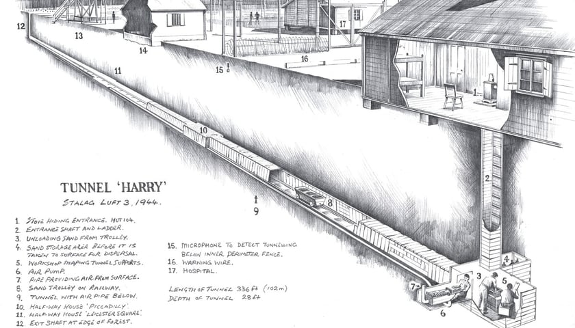 <p>Tunel "Harry" - rysunek.</p>