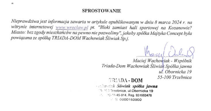 Sprostowanie