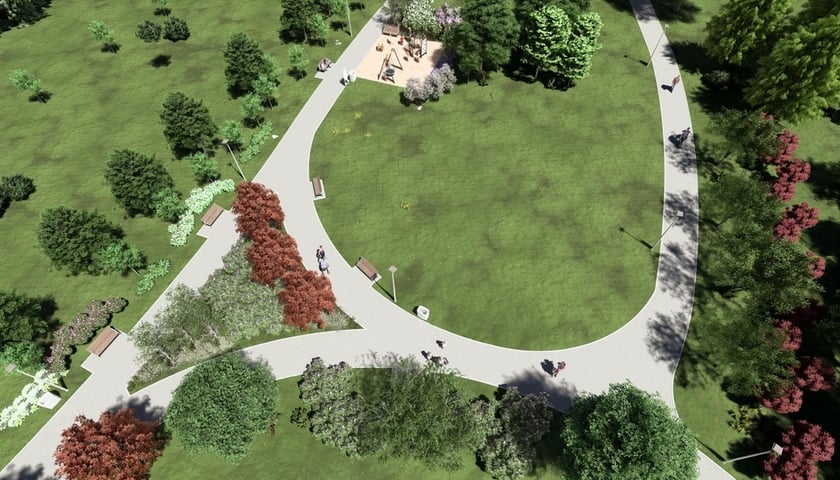<p>Tak będzie wyglądał park przy ul. Walbrzyskiej</p>