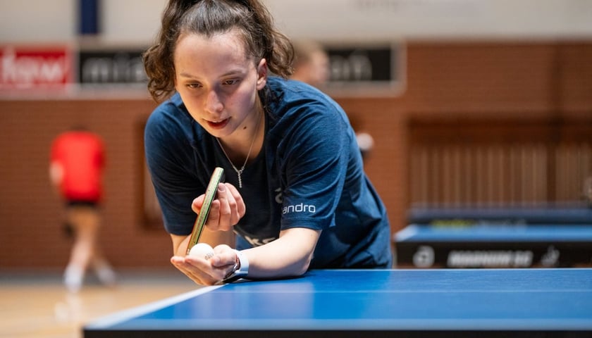 Katarzyna Węgrzyn na treningu w hali Uniwersytetu Ekonomicznego we Wrocławiu