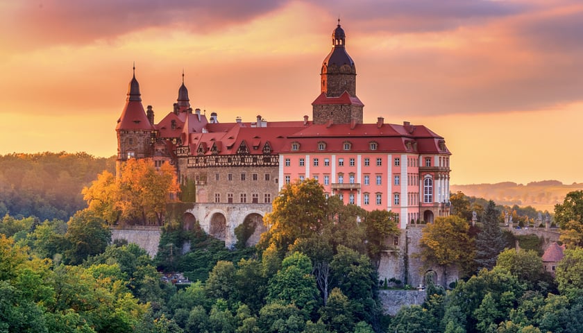 Na zdjęciu widok na Zamek Książ w Wałbrzychu