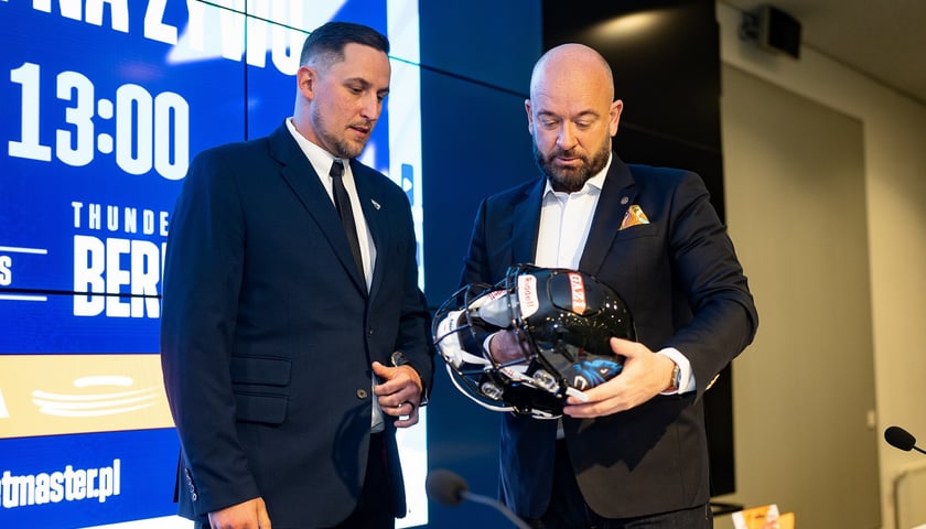 Konferencja prasowa Panthers Wrocław z udziałem prezydenta Wrocławia Jacka Sutryka