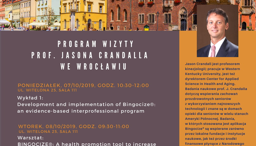 [Visiting Professors] Prof. Jason Crandall z wizytą na Akademii Wychowania Fizycznego