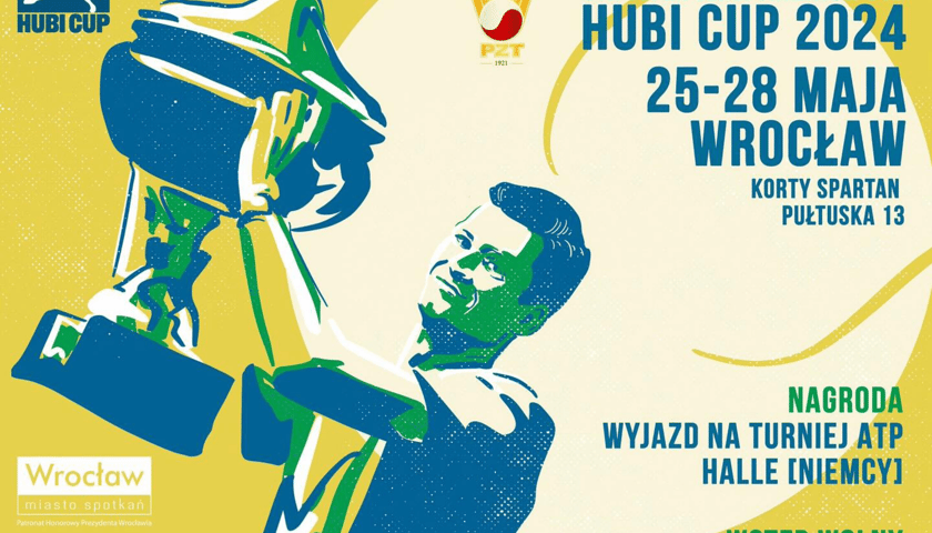 Oficjalny plakat turnieju tenisowego Hubi Cup 2024