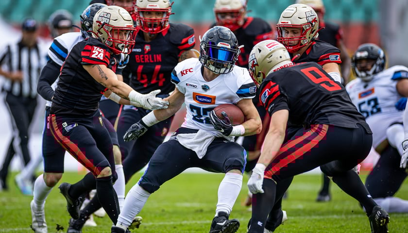 Panthers Wrocław podczas meczu European League of Football w sezonie 2023