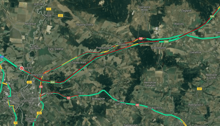 zator drogowy na A4, wtorek 21 maja 2024