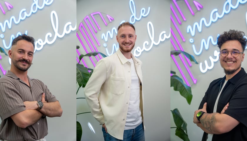 Założyciele aplikacji Mniah! Od lewej: Wiktor Jaworski, Marcin Malak, Łukasz Werecik