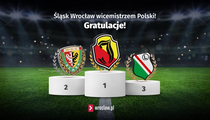 WKS Śląsk Wrocław - drugie miejsce na podium Ekstraklasy.