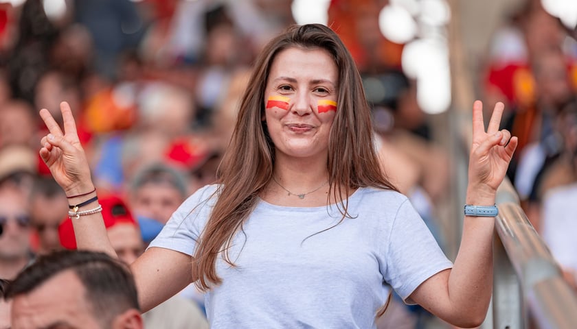 Kibice na meczu Sparta Wrocław - Stal Gorzów Wielkopolski 26 maja na Olimpijskim