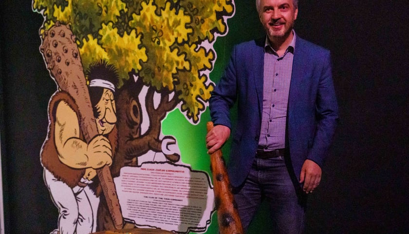 <p>Wystawa&nbsp;&bdquo;Słowiański Świat Kajka i Kokosza&rdquo; w Centrum Historii Zajezdnia&nbsp; - Andrzej Jerie, dyrektor Centrum Historii Zajezdnia&nbsp;</p>